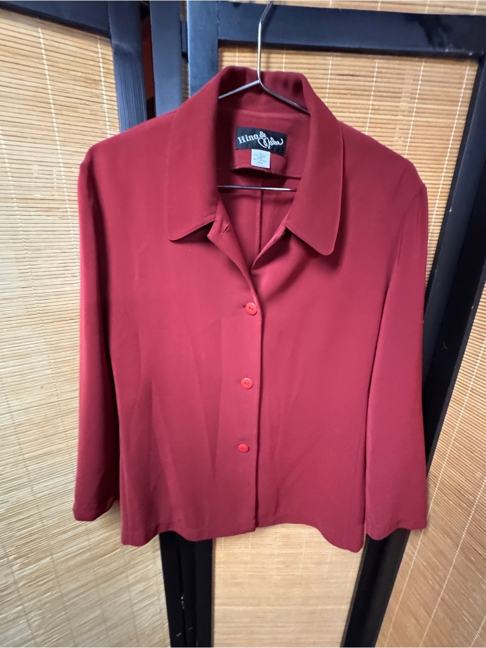 VTG Hino & Malee burnt orange Blazer – Minimalist 90s Jacket – Size M